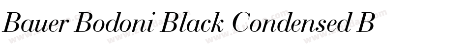 Bauer Bodoni Black Condensed BT字体转换